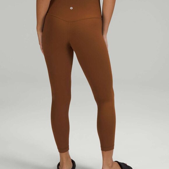 EUC - Lululemon Align Ribbed High-Rise Pant 25" - Roasted Brown - Picture 3 of 9